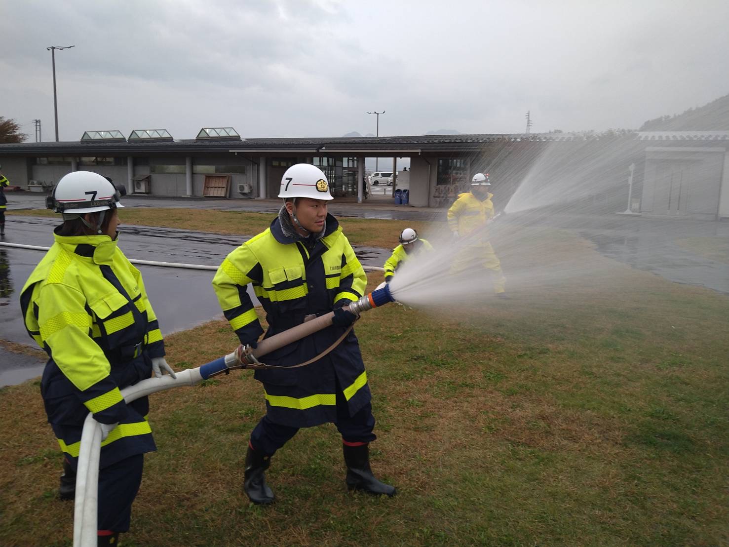 消防団での訓練